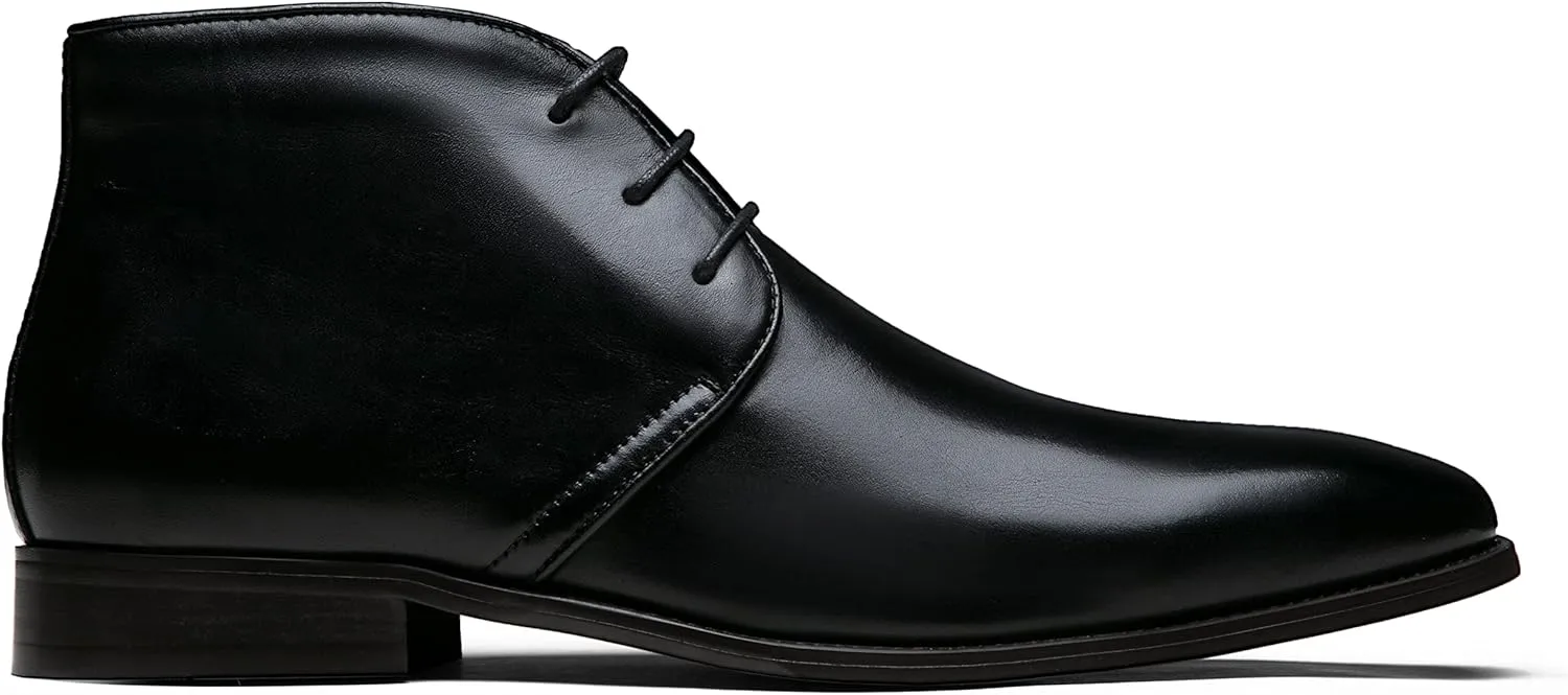 Jousen Leather Boots for Men Dress Classic Mens Boots Polish Retro Ankle Chukka Boots Mens