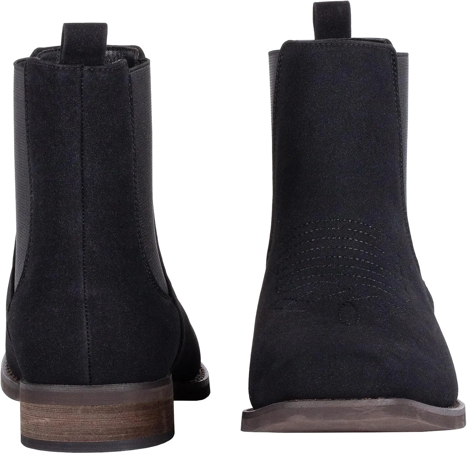 J's.o.l.e Western Cowboy Boots for Men Square Toe Stylish Ankle Chelsea Boots