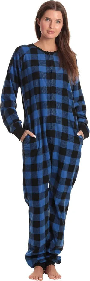 Just Love Printed Flannel Adult Onesie/Pajamas