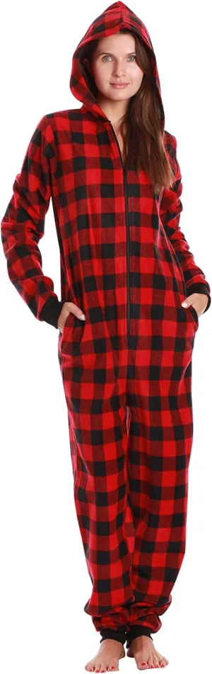 Just Love Printed Flannel Adult Onesie/Pajamas
