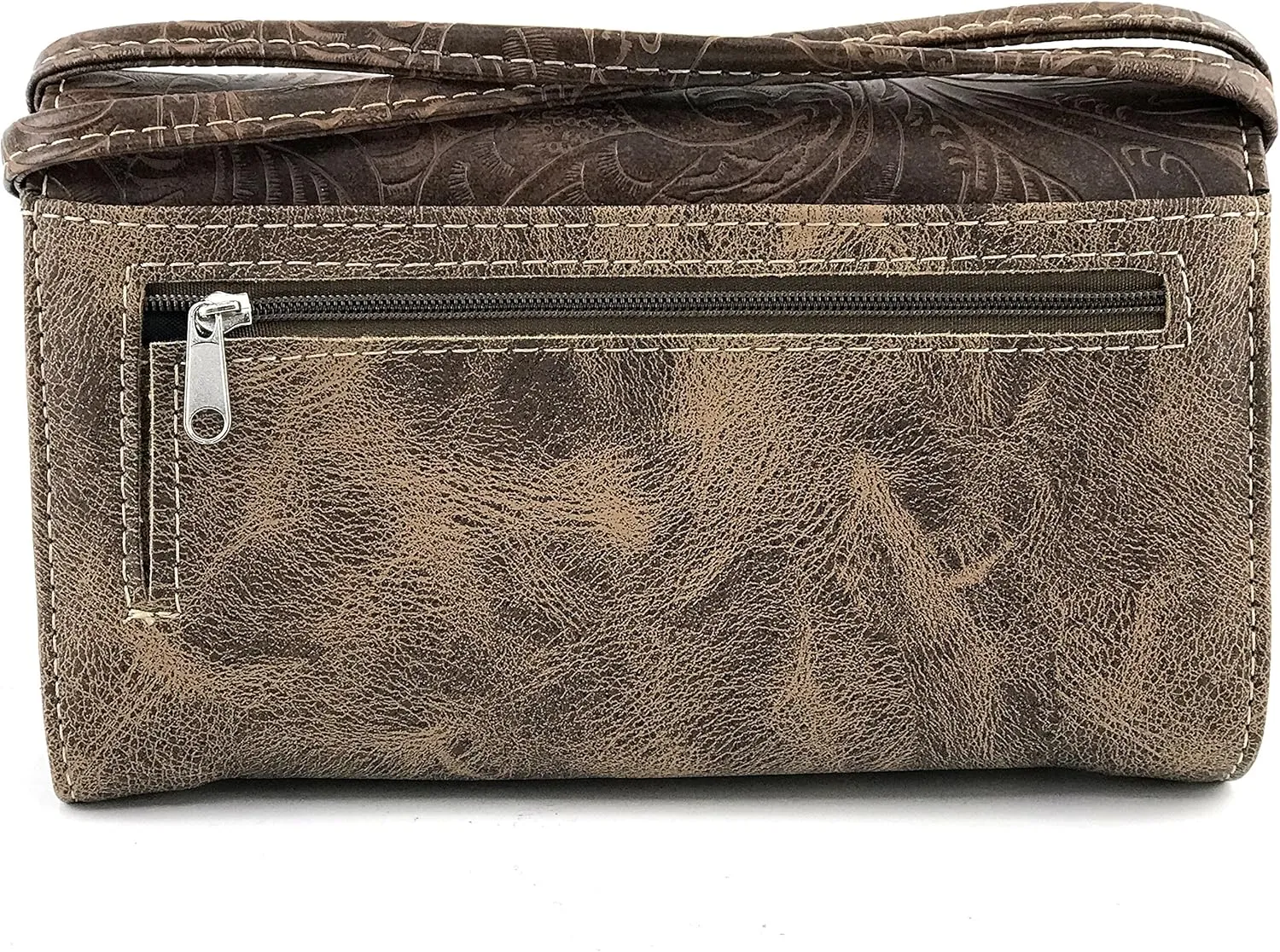 Justin West Cowgirl Western Cross Floral Embroidered Concealed Carry Purse