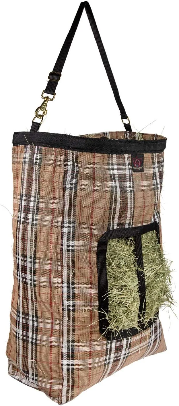 Kensington Hay Bag with Wire Rim — Sturdy Plastic Band Makes Loading Hay a Breeze — Holds Up to 2 Flake’s