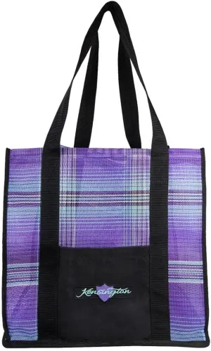 Kensington Large Mesh Tote Bag Lavender Mint Plaid