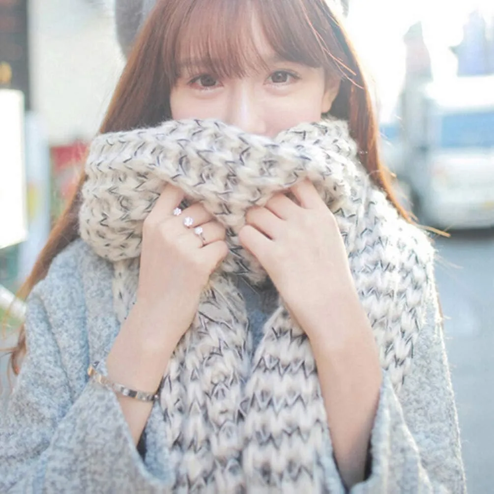 KESYOO Warm Scarf Long Scarf Plaid Scarf Cashmere Feeling Scarf Kids Scarf Women Knitted Scarf Shawl Outfit Soft Big Wool Thick Winter Scarf Scarfs Kraft Men's Lightweight