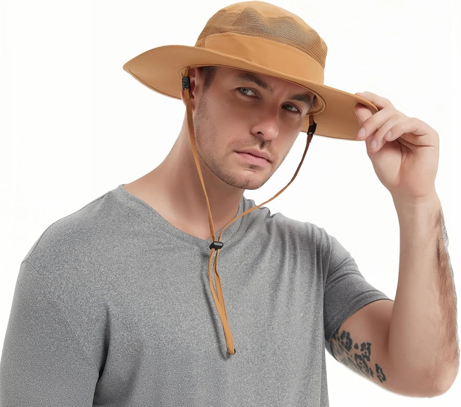Keya Boonie Hat Sun Protection, Wide Brim with Face Cover & Neck Flap, Packable Bucket Sun Hat, Fishing Hats