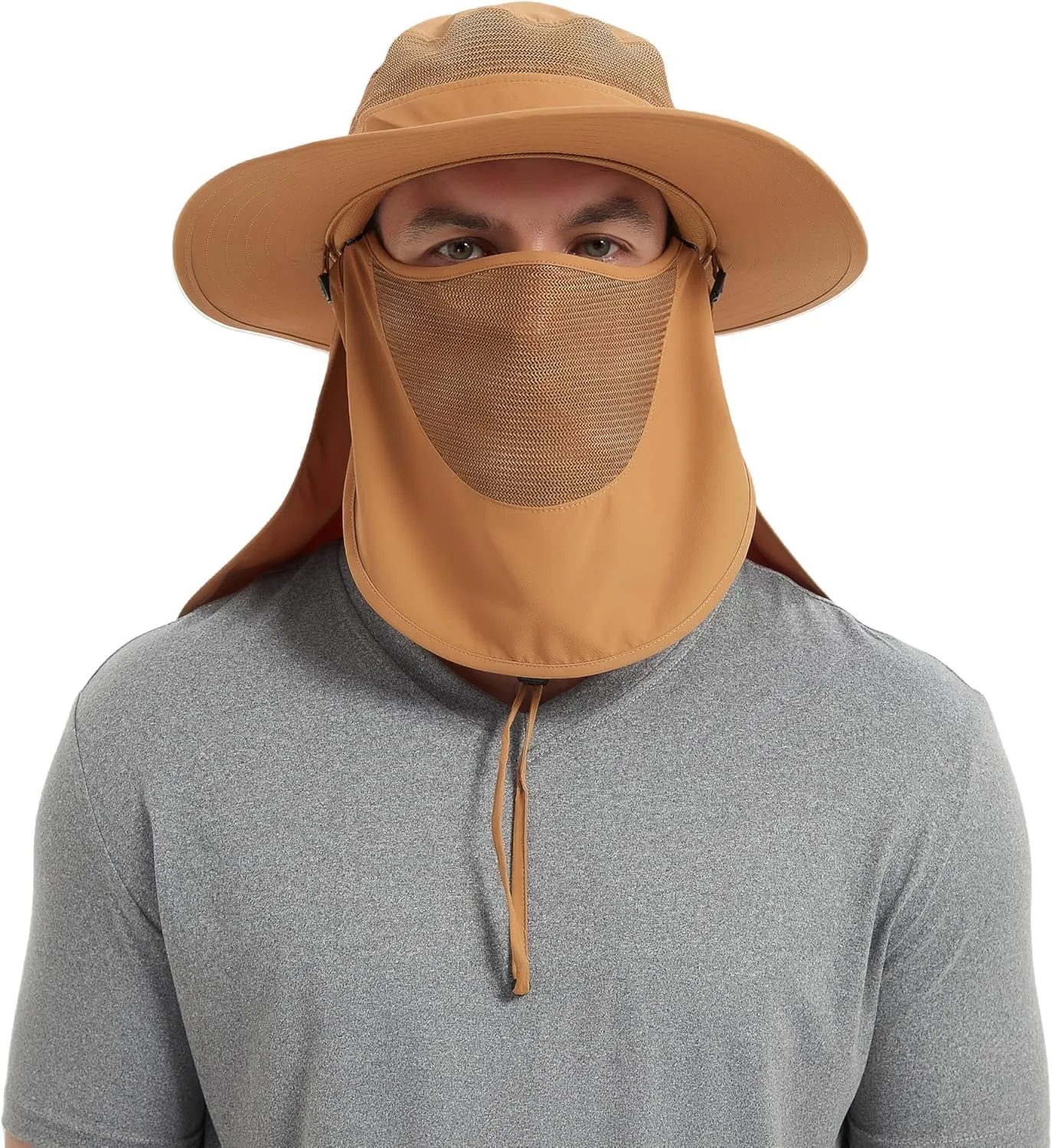 Keya Boonie Hat Sun Protection, Wide Brim with Face Cover & Neck Flap, Packable Bucket Sun Hat, Fishing Hats