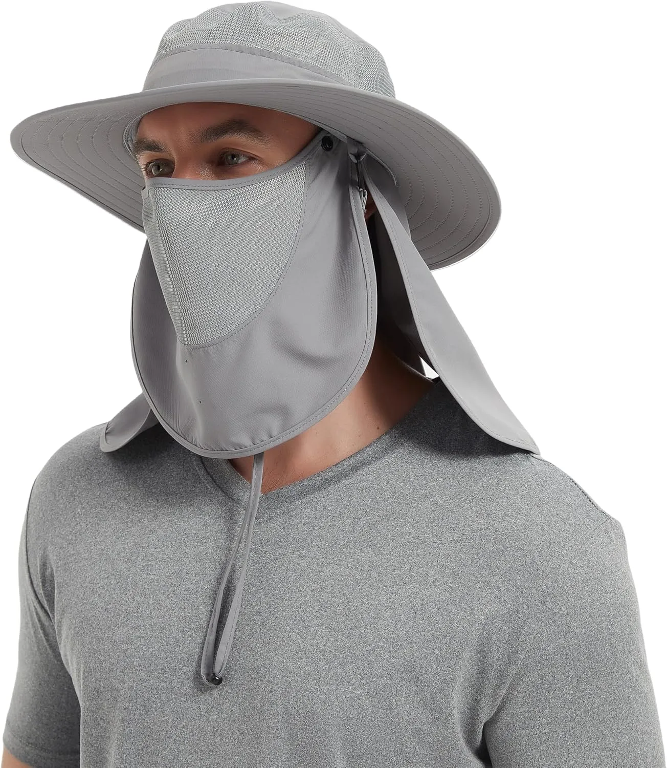 Keya Boonie Hat Sun Protection, Wide Brim with Face Cover & Neck Flap, Packable Bucket Sun Hat, Fishing Hats