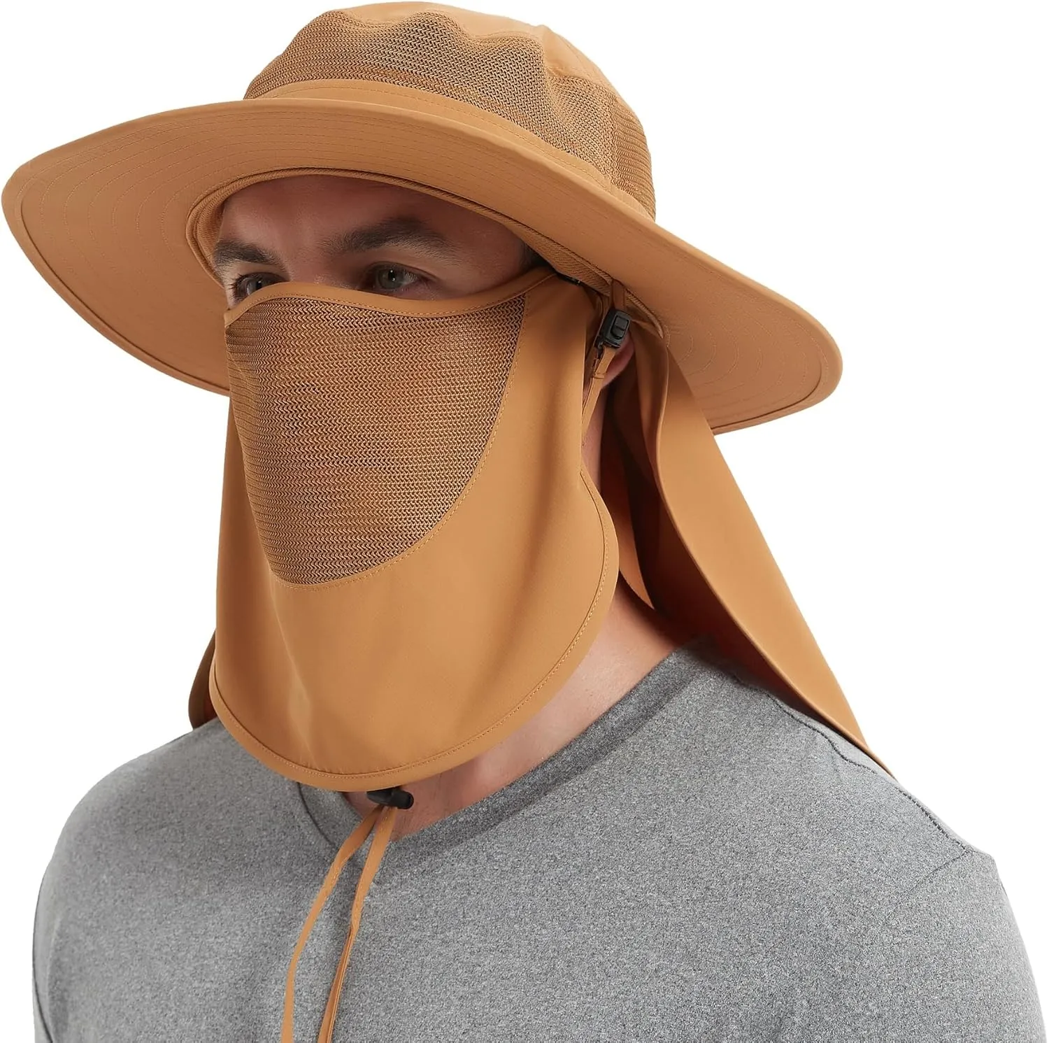 Keya Boonie Hat Sun Protection, Wide Brim with Face Cover & Neck Flap, Packable Bucket Sun Hat, Fishing Hats
