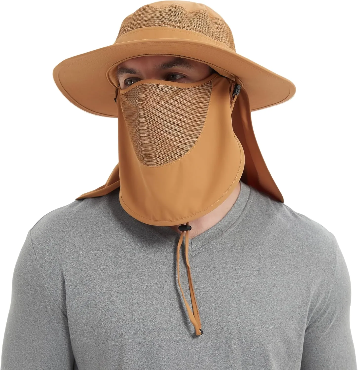 Keya Boonie Hat Sun Protection, Wide Brim with Face Cover & Neck Flap, Packable Bucket Sun Hat, Fishing Hats