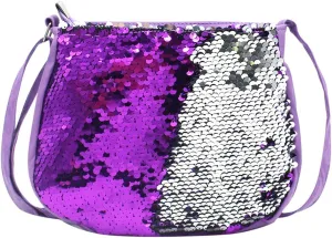 Kids Girls Sparkle Crossbody Purses Glitter Shiny Flip Sequin Small Purse Zippered Cute Handbag