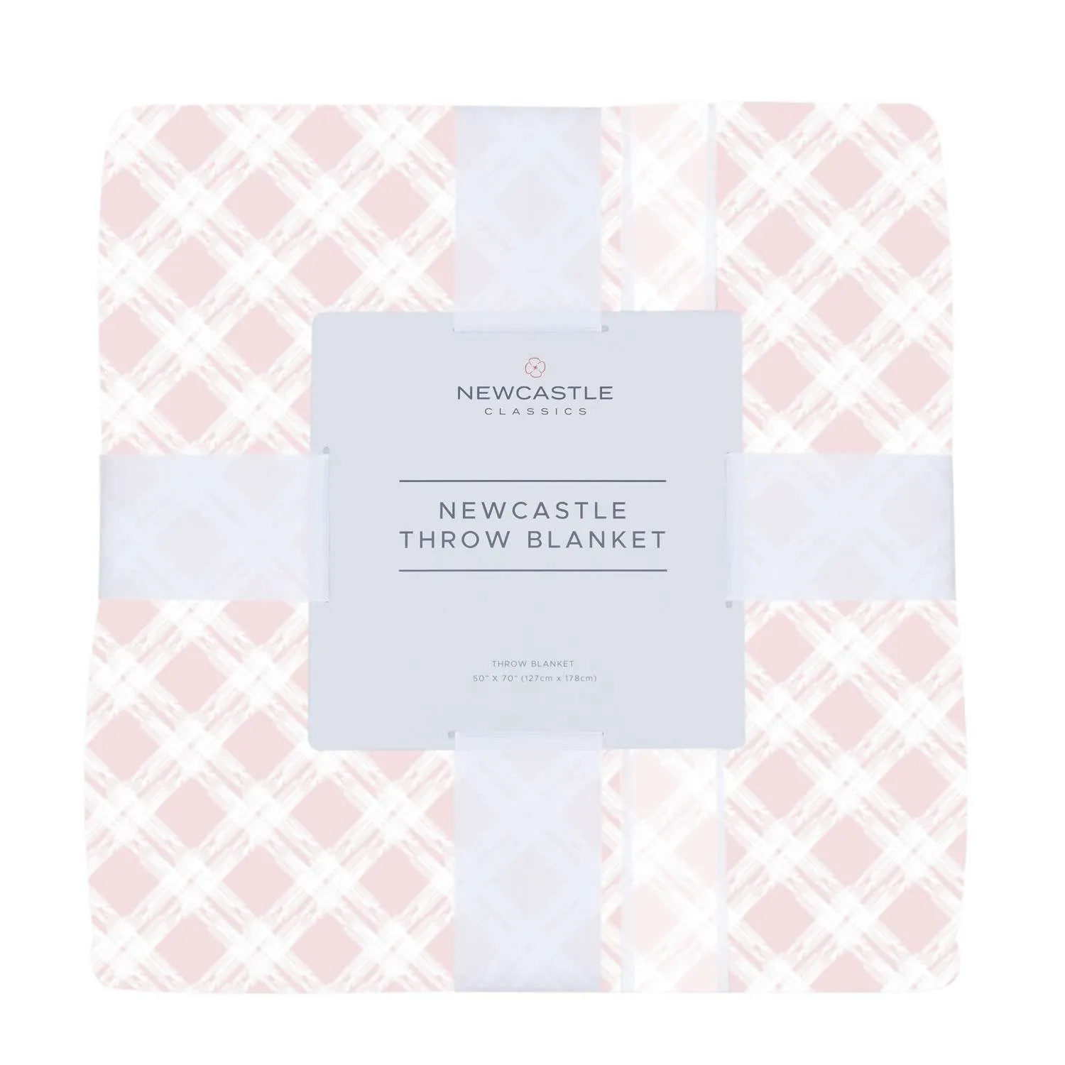 Kid's Primrose Plaid Throw Blanket In Pink