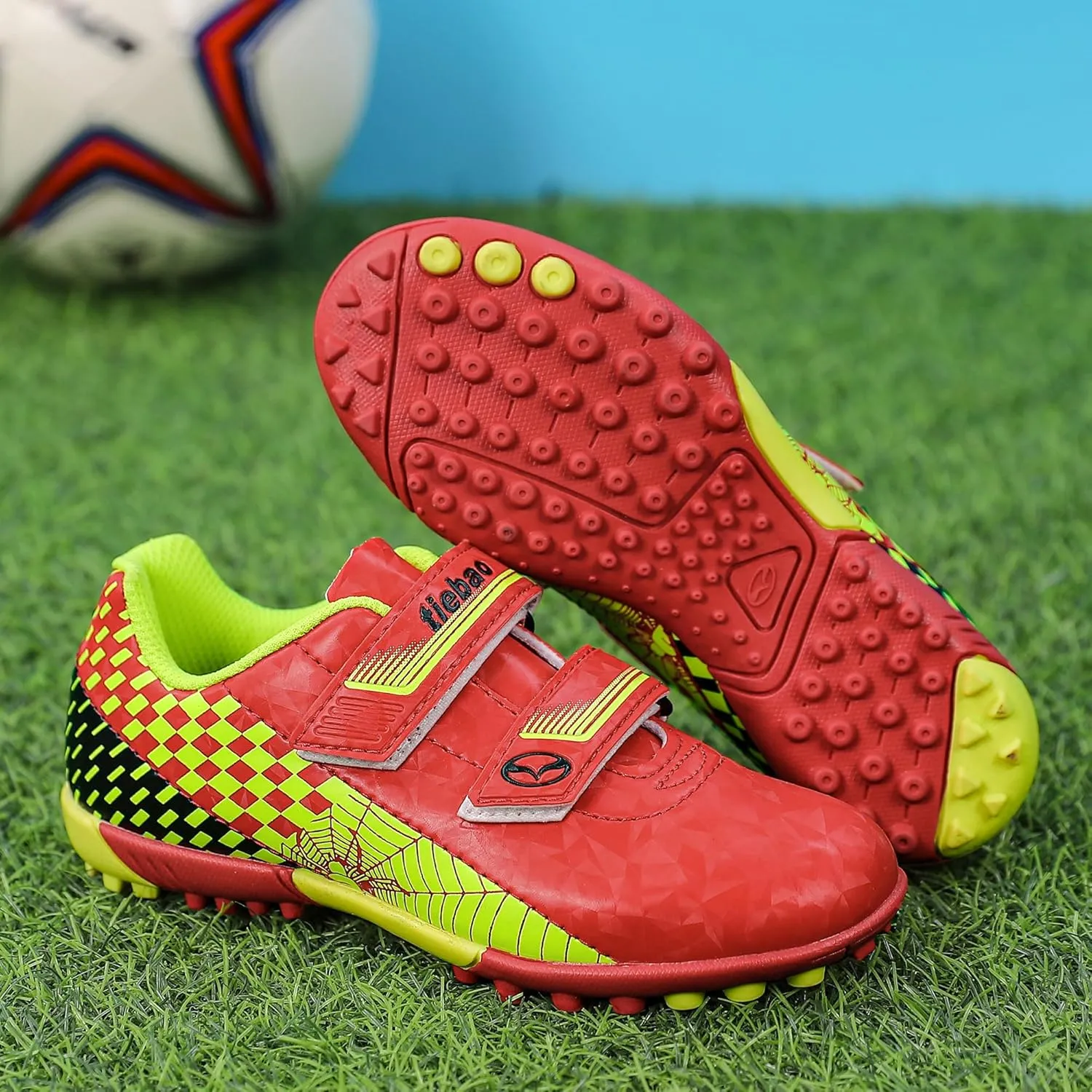 Kids Soccer Cleats Turf Outdoor Indoor TF Soccer Shoes Little Big Boys Girls