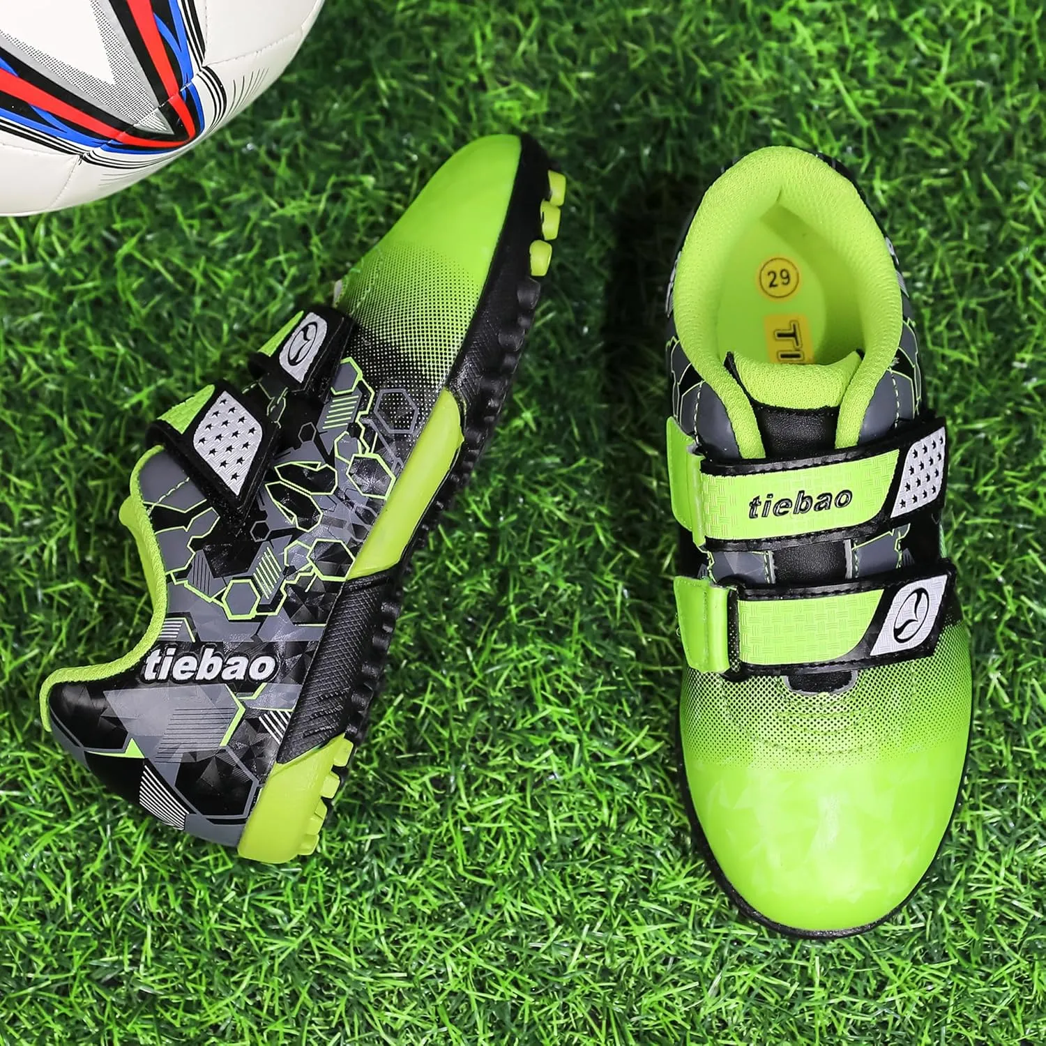 Kids TF Soccer Cleats Indoor Toddler Turf Soccer Shoes Little Boys Girls