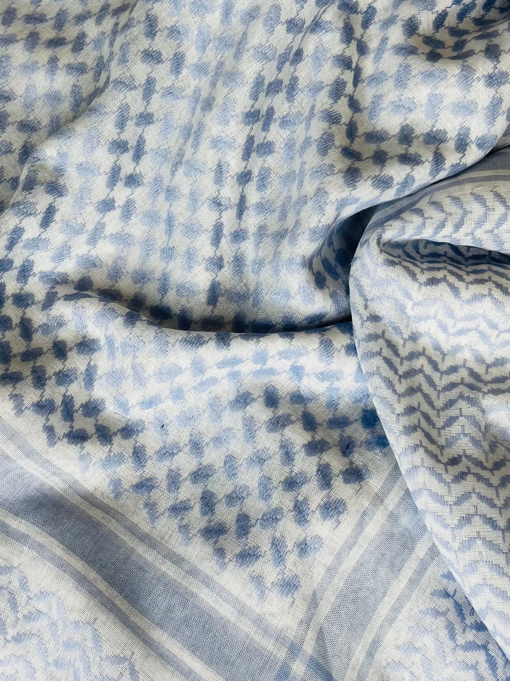 Kiffeyeh bag - Light Blue & White