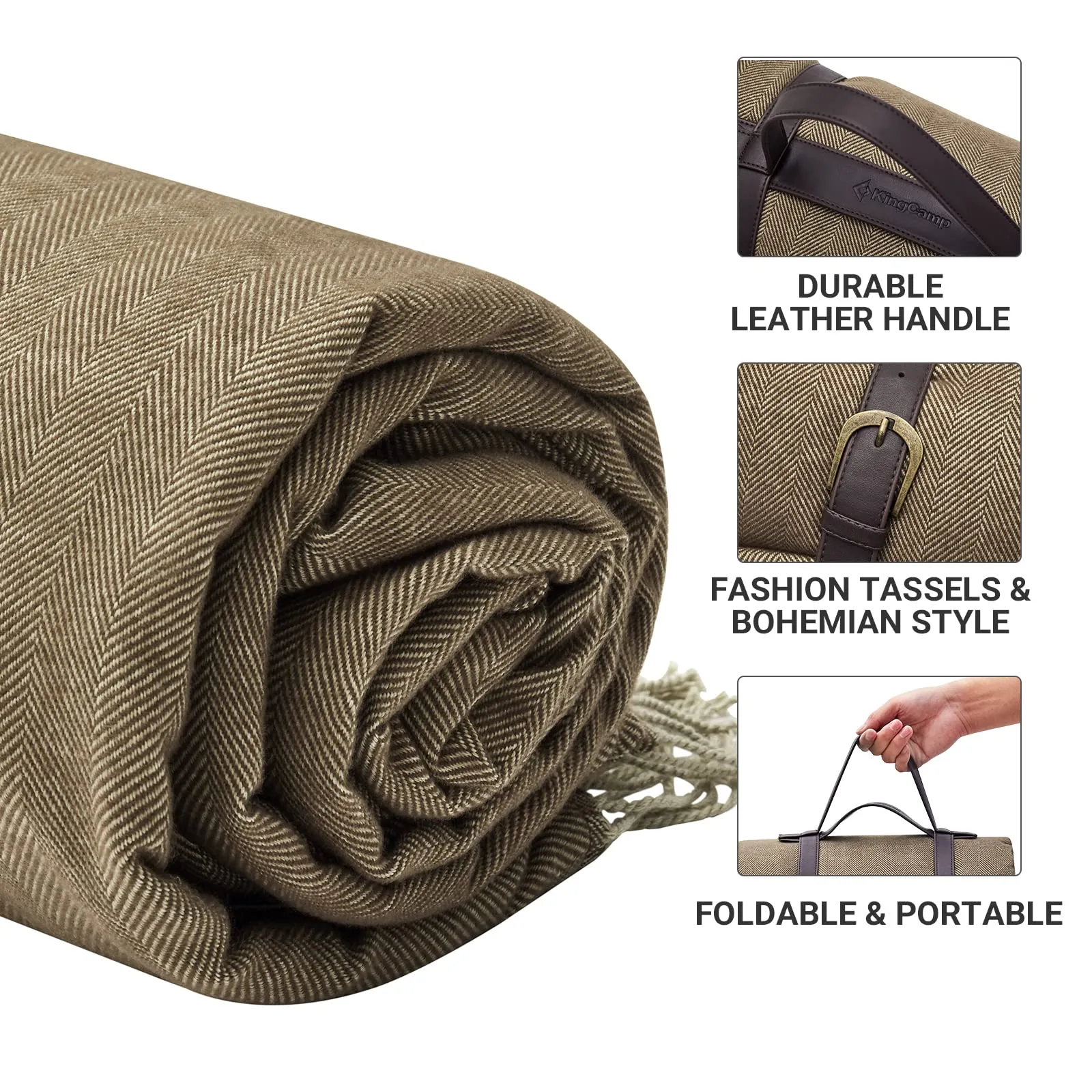 KingCamp Multi-Purpose Waterproof Beach & Camping Blanket