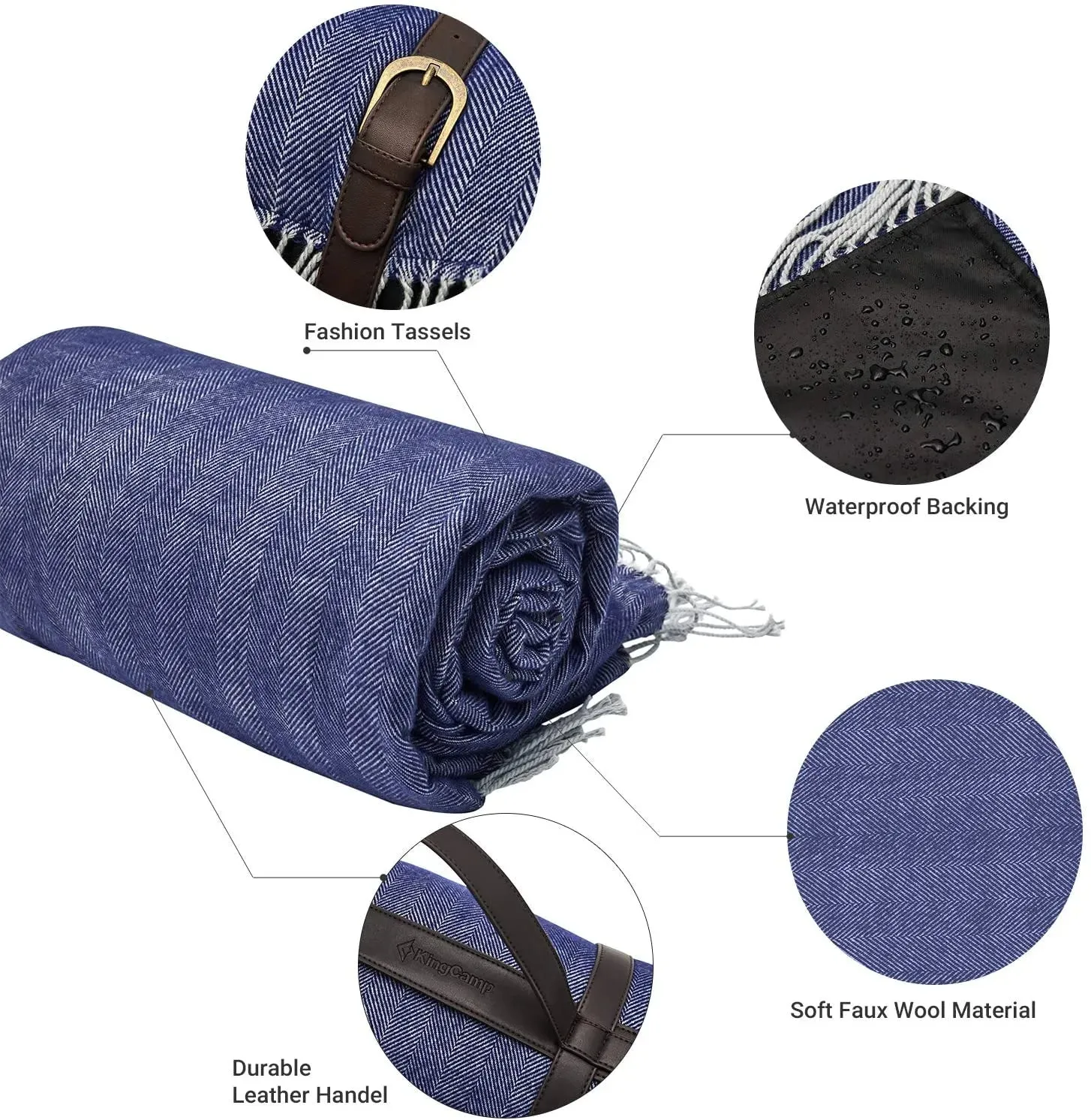 KingCamp Multi-Purpose Waterproof Beach & Camping Blanket