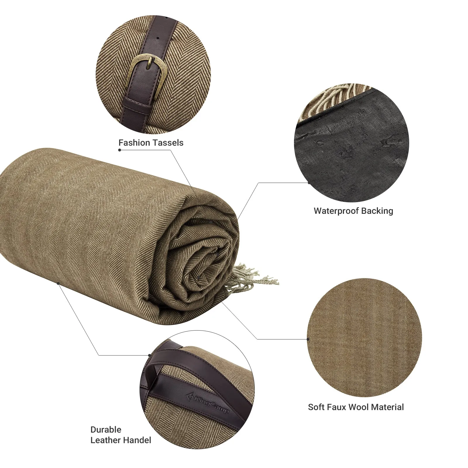 KingCamp Multi-Purpose Waterproof Beach & Camping Blanket