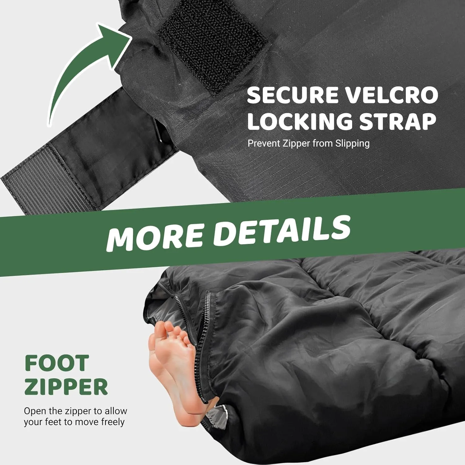 KINGROCK Sleeping Bags for Adults Backpacking Lightweight Waterproof- Cold Weather Sleeping Bag