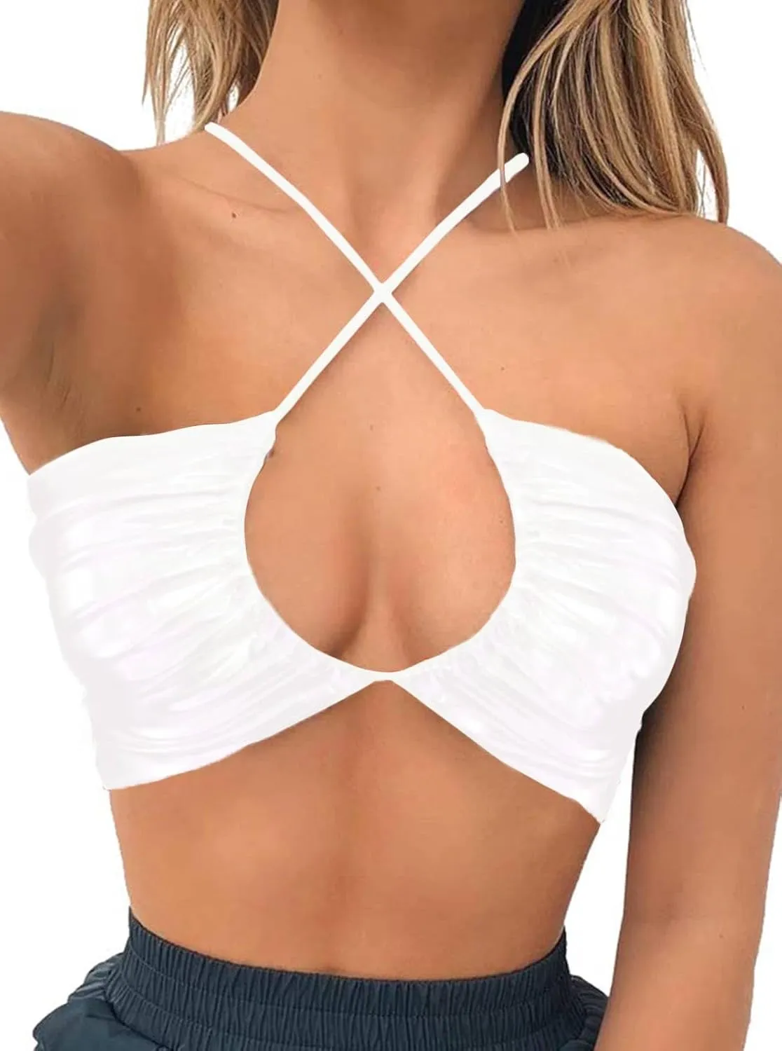 krtwrnt Women‘s Festival Outfits Rave Crop Top