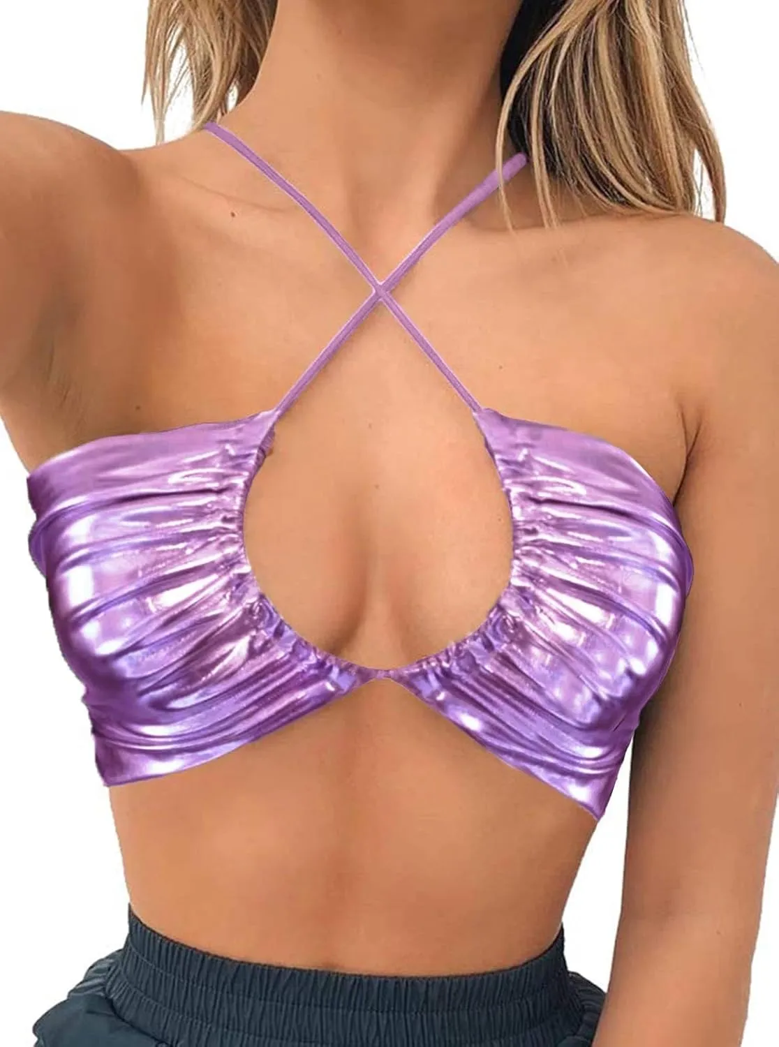 krtwrnt Women‘s Festival Outfits Rave Crop Top