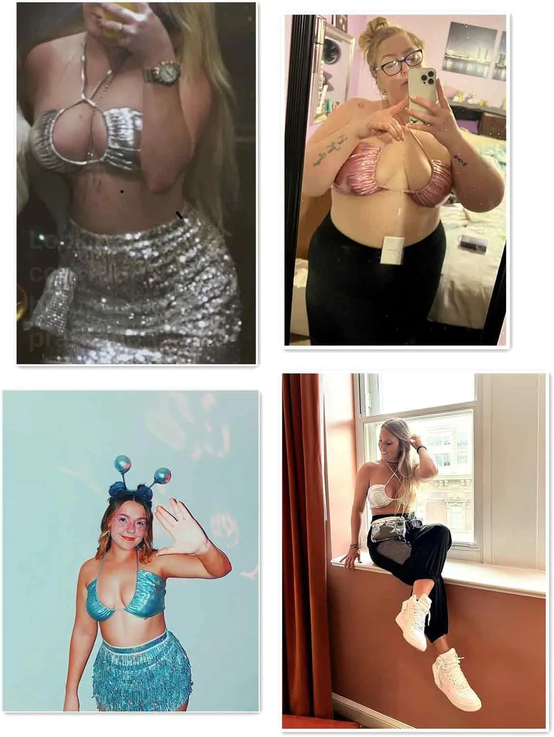 krtwrnt Women‘s Festival Outfits Rave Crop Top