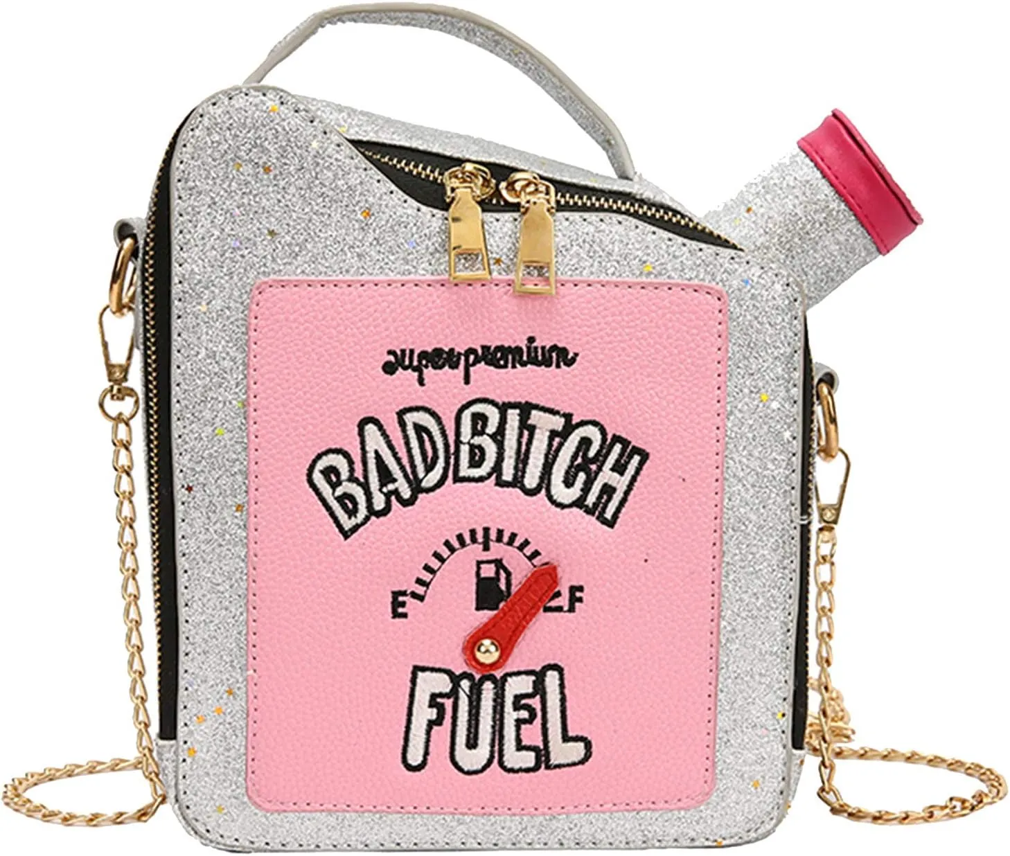 KUANG! Women's Fashion Sequin Crossbody Bag - Fun Gasoline Handbag Shoulder Bag for Women