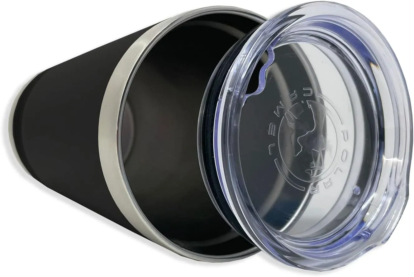 LaserGram 16oz Vacuum Insulated Pint Tumbler, Bloodhound Dog, Personalized Engraving Included (Black)