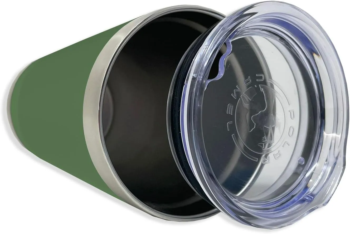 LaserGram 16oz Vacuum Insulated Pint Tumbler, Bloodhound Dog, Personalized Engraving Included (Camo Green)