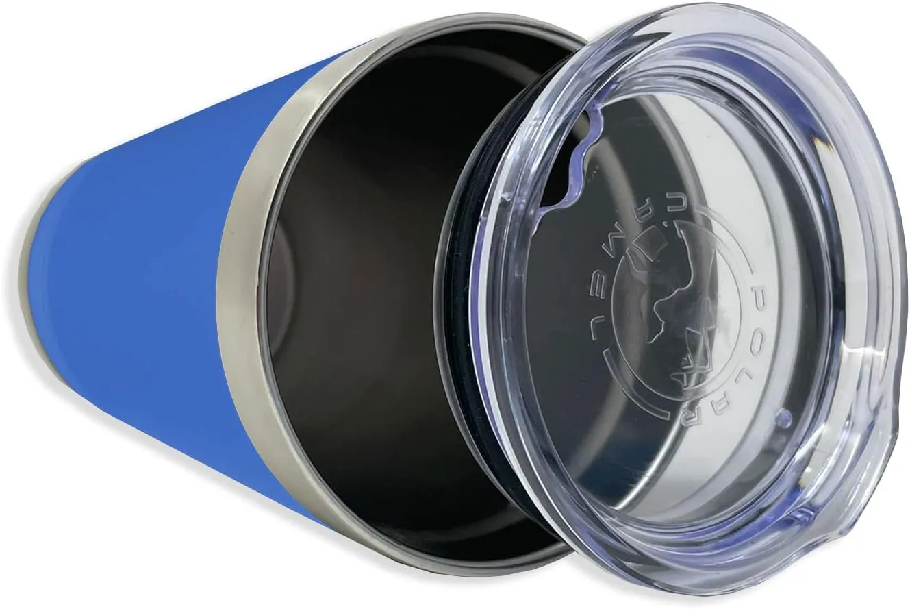 LaserGram 16oz Vacuum Insulated Pint Tumbler, Bloodhound Dog, Personalized Engraving Included (Dark Blue)