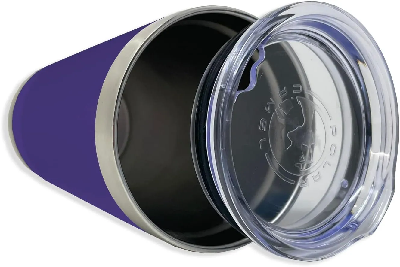 LaserGram 16oz Vacuum Insulated Pint Tumbler, Bloodhound Dog, Personalized Engraving Included (Dark Purple)