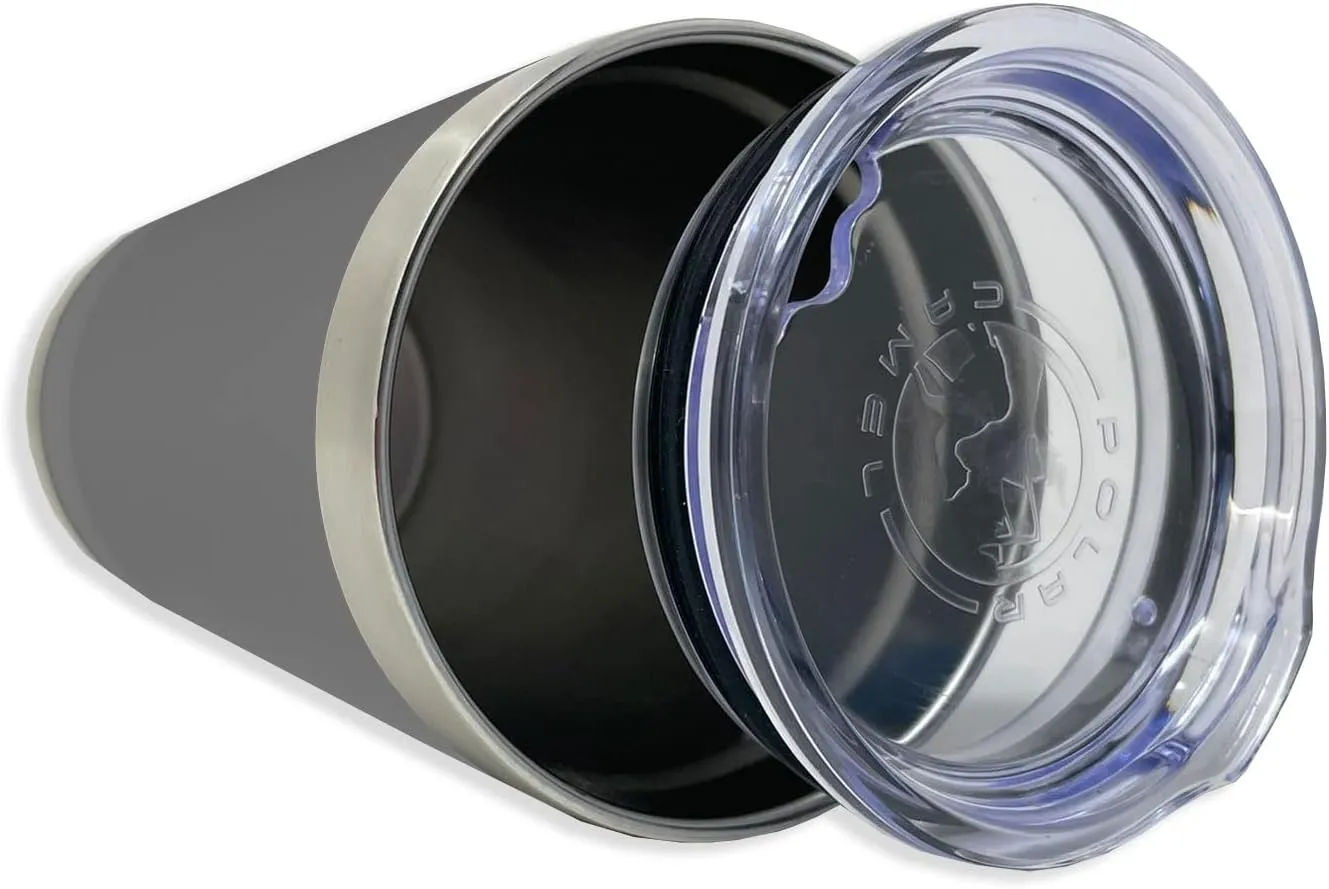 LaserGram 16oz Vacuum Insulated Pint Tumbler, Bloodhound Dog, Personalized Engraving Included (Gray)