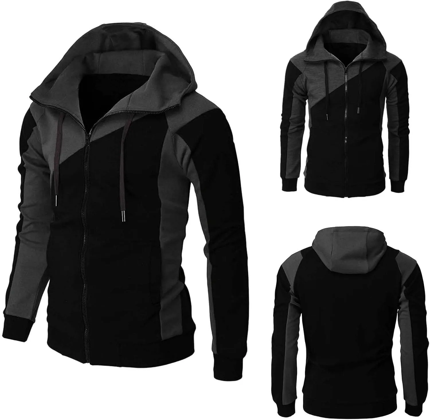 LCMTWX Mens Hoodies Pullover Casual Loose Solid Hooded Sweater Top Graphic Solid Color Sweatshirt Solid Color