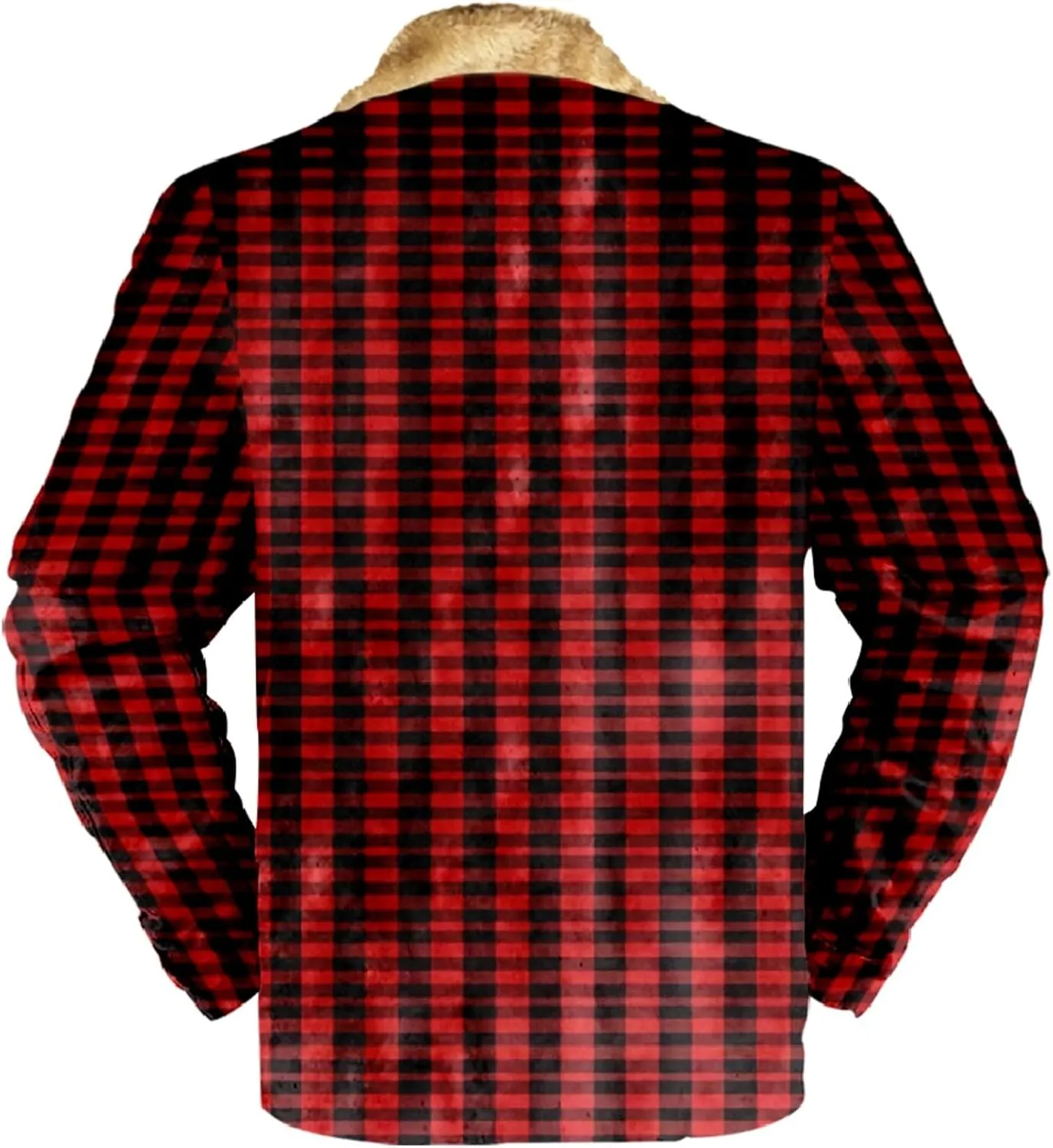 LCMTWX Mens Plaid Flannel Jacket Plaid Print Hooded Zipper Pocket Long Sleeve Shirt Patchwork Jacket Loose Thickened Casual