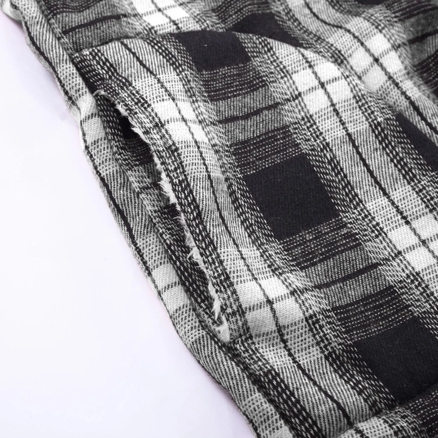 LCMTWX Mens Plaid Flannel Jacket Pullover Sweatshirt Jacket Button Collar Warm Sweater Coat with Hood for Men Sherpa Button