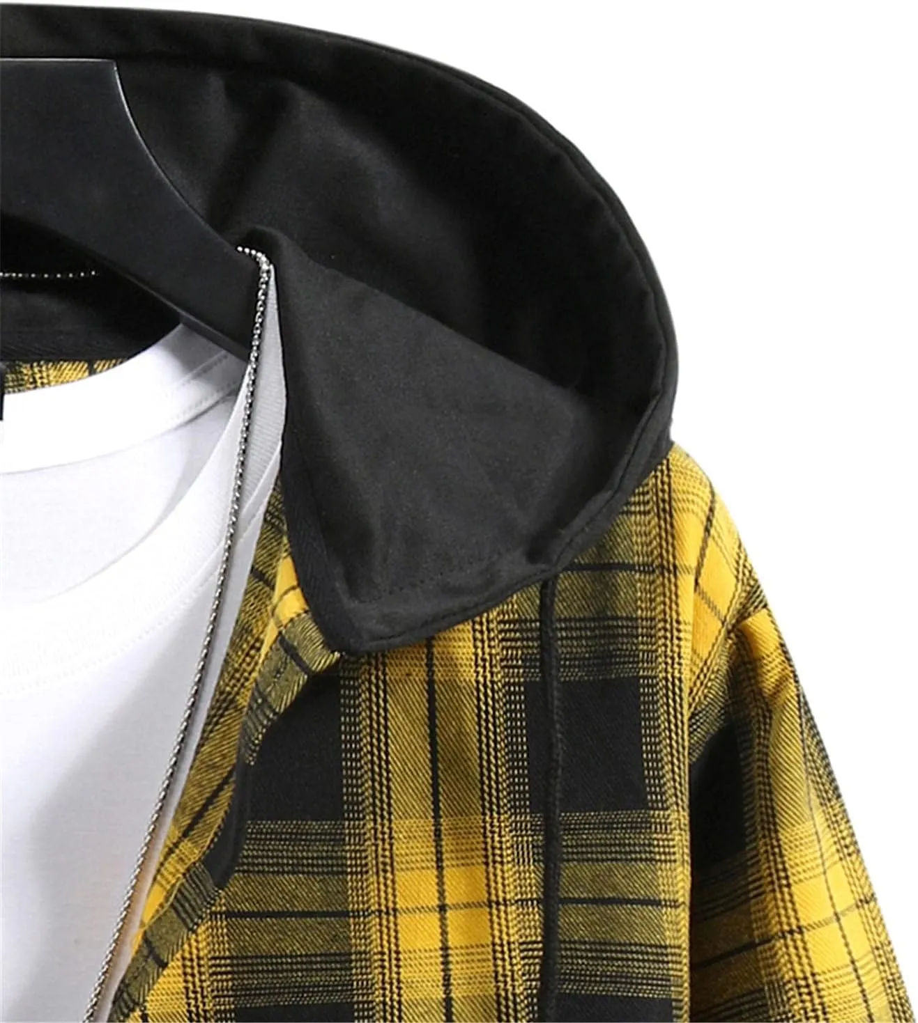 LCMTWX Mens Plaid Jacket Winter Plaid Lapel Pocket Loose Coat Jacket Woolen Coat Top Blouse Fleece Button Down Jackets