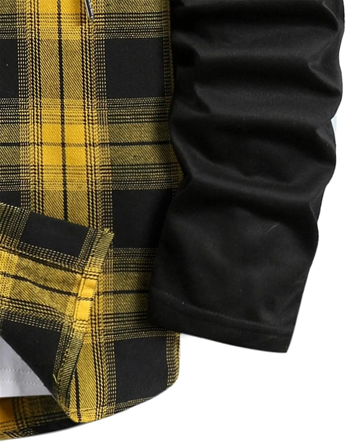 LCMTWX Mens Plaid Jacket Winter Plaid Lapel Pocket Loose Coat Jacket Woolen Coat Top Blouse Fleece Button Down Jackets