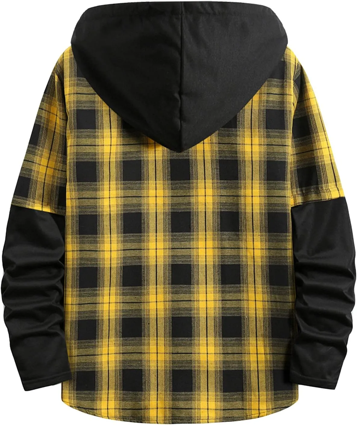 LCMTWX Mens Plaid Jacket Winter Plaid Lapel Pocket Loose Coat Jacket Woolen Coat Top Blouse Fleece Button Down Jackets