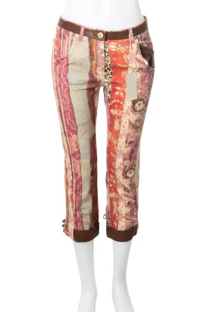Leather Patchwork Pants