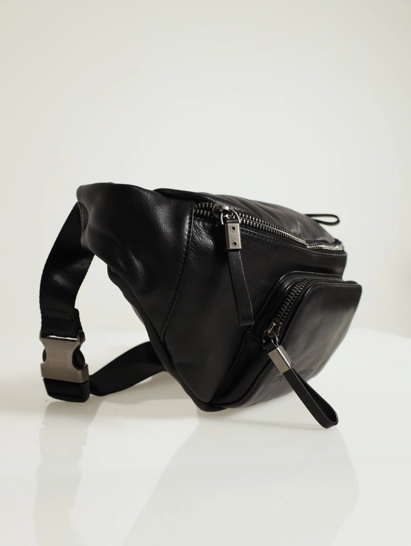 Leather Waist Pack - Black