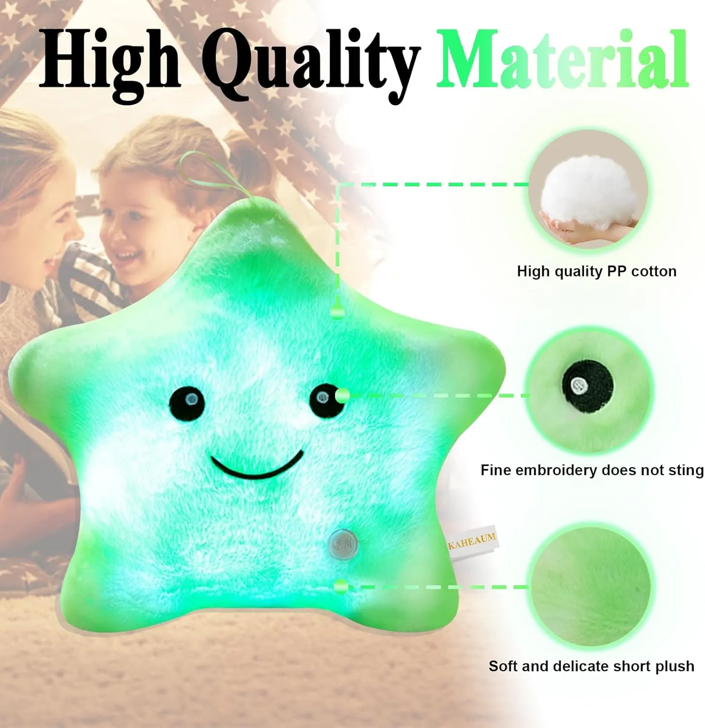 LED Night Light UP Glow Star Pillow for Kids Throw Pillow Children Boy Girls Stuffed Animals,Cute Pillows Plushies Twinkle Twinkle Little Star Toys Plush Gifts for Birthday Christmas New Year