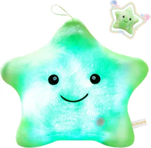 LED Night Light UP Glow Star Pillow for Kids Throw Pillow Children Boy Girls Stuffed Animals,Cute Pillows Plushies Twinkle Twinkle Little Star Toys Plush Gifts for Birthday Christmas New Year