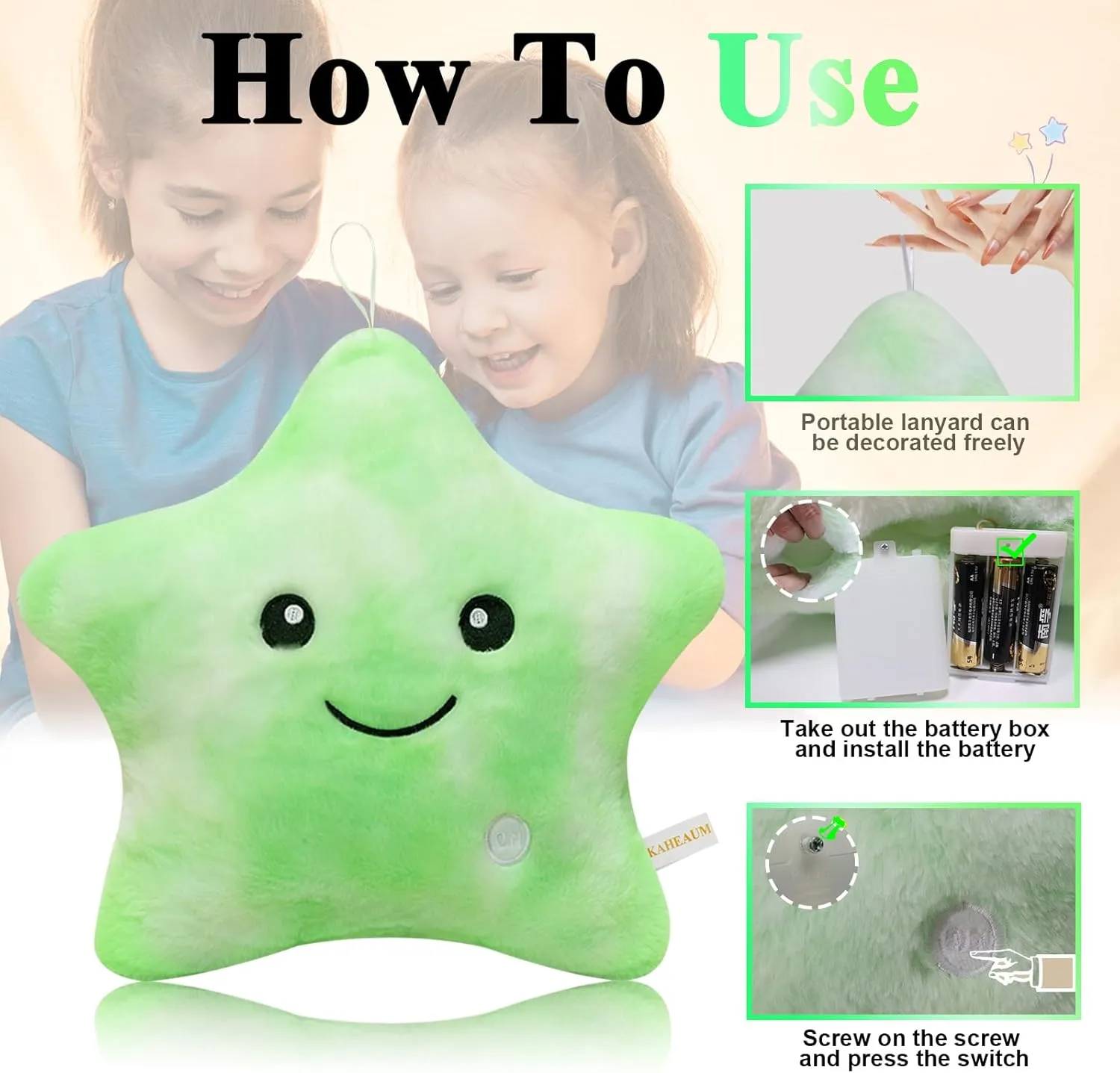 LED Night Light UP Glow Star Pillow for Kids Throw Pillow Children Boy Girls Stuffed Animals,Cute Pillows Plushies Twinkle Twinkle Little Star Toys Plush Gifts for Birthday Christmas New Year