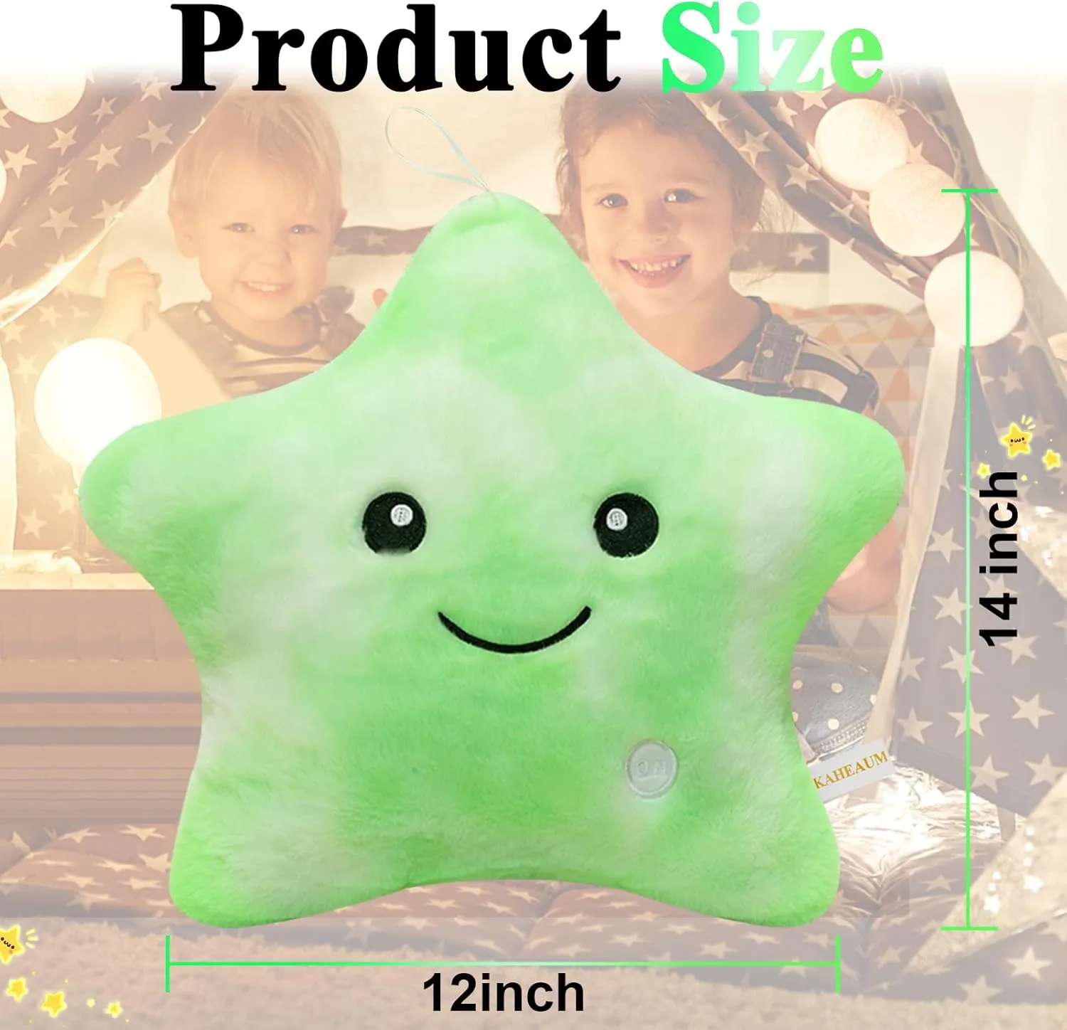 LED Night Light UP Glow Star Pillow for Kids Throw Pillow Children Boy Girls Stuffed Animals,Cute Pillows Plushies Twinkle Twinkle Little Star Toys Plush Gifts for Birthday Christmas New Year