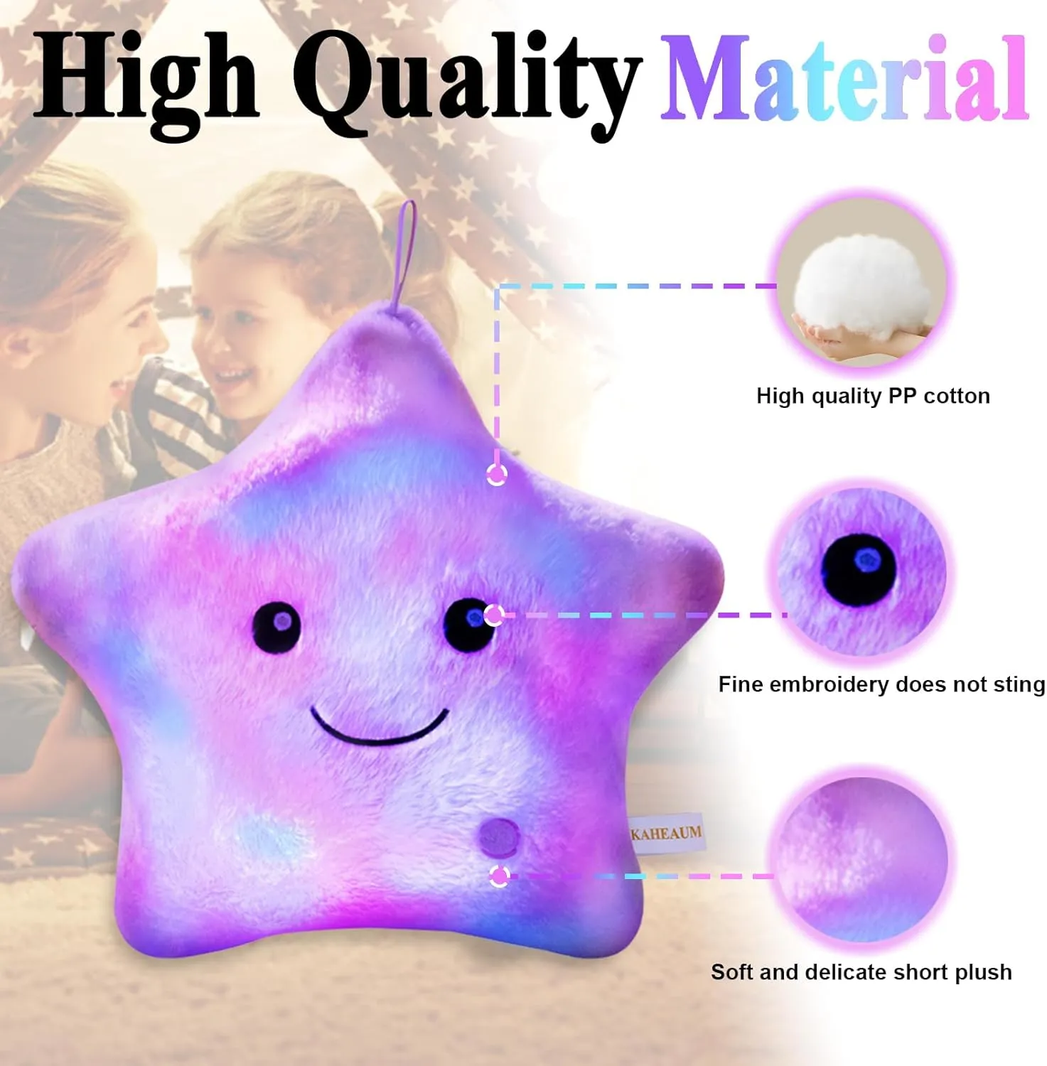 LED Night Light Up Star Pillows for Kids Pillows Girls Boys Childrens Daughter Girlfriend Plushie Birthday Christmas, Creative Glowing Stuffed Animal Toys Plush Pillows Colorful