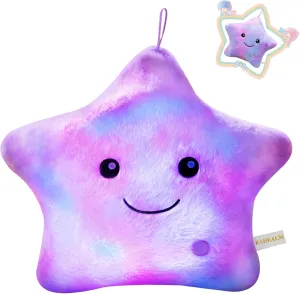 LED Night Light Up Star Pillows for Kids Pillows Girls Boys Childrens Daughter Girlfriend Plushie Birthday Christmas, Creative Glowing Stuffed Animal Toys Plush Pillows Colorful