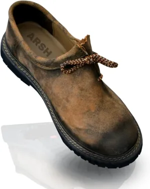 Lederhosen Men's Bavarian Authentic German Shoes for Outfit Trachten Real Leather Western Traditional Oktoberfest
