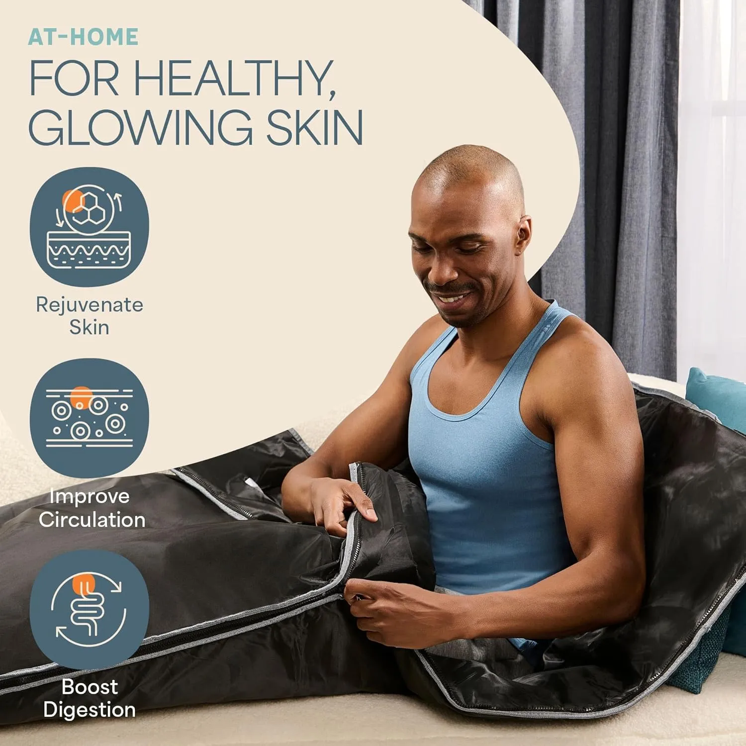 Lifepro BioRemedy Infrared Sauna Blanket - Portable Far Infrared Home Sauna for Detox, Tension, and Relaxation - Adjustable Temperature (86-158°F) - Includes Carry Bag & Detox Wraps
