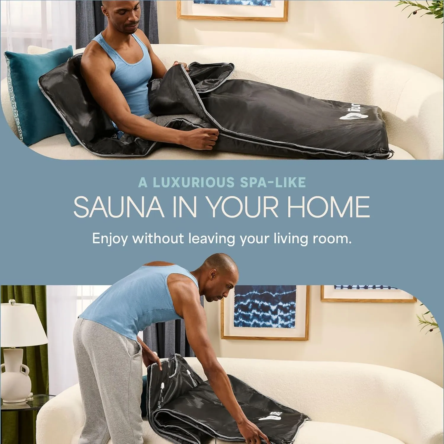 Lifepro BioRemedy Infrared Sauna Blanket - Portable Far Infrared Home Sauna for Detox, Tension, and Relaxation - Adjustable Temperature (86-158°F) - Includes Carry Bag & Detox Wraps