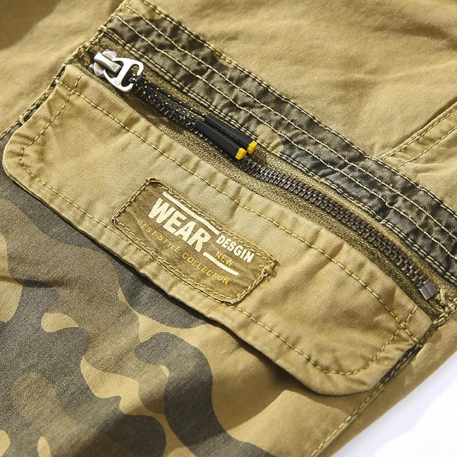 Light Weight Big & Tall Cargo Relaxed Fit Shorts for Men 2023 Buckle Zipper Multi Pockets Linen Shorts Outdoor