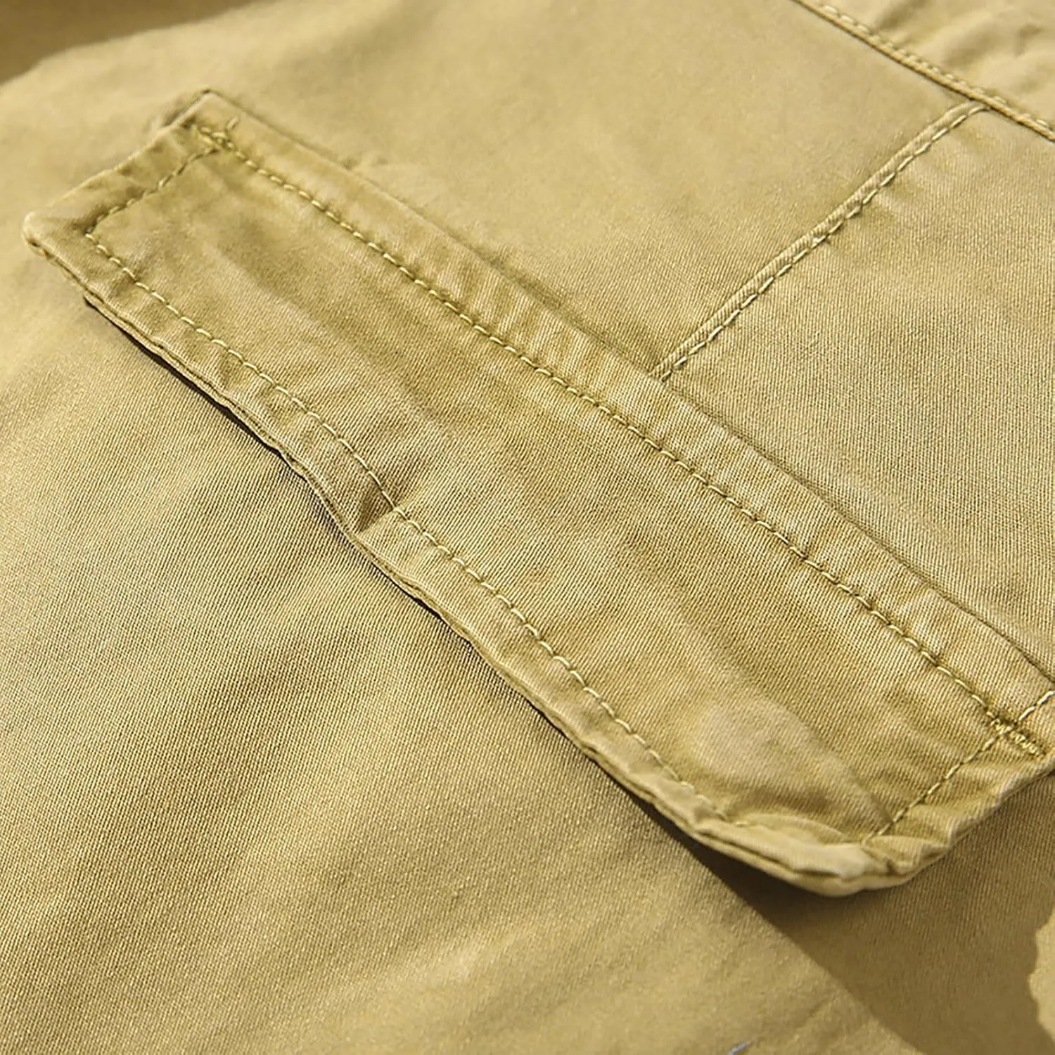 Light Weight Big & Tall Cargo Relaxed Fit Shorts for Men 2023 Buckle Zipper Multi Pockets Linen Shorts Outdoor